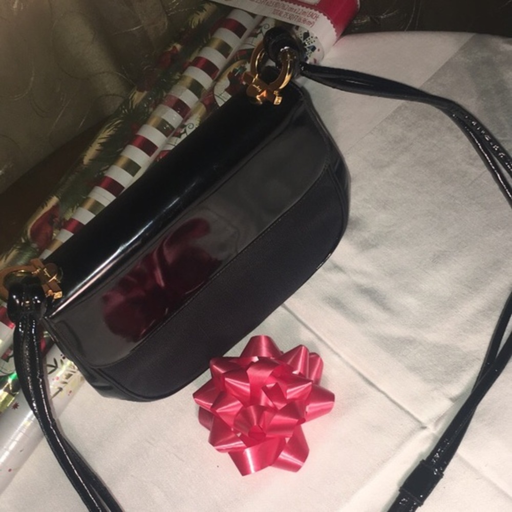 Salvatore Ferragamo Black Leather Purse